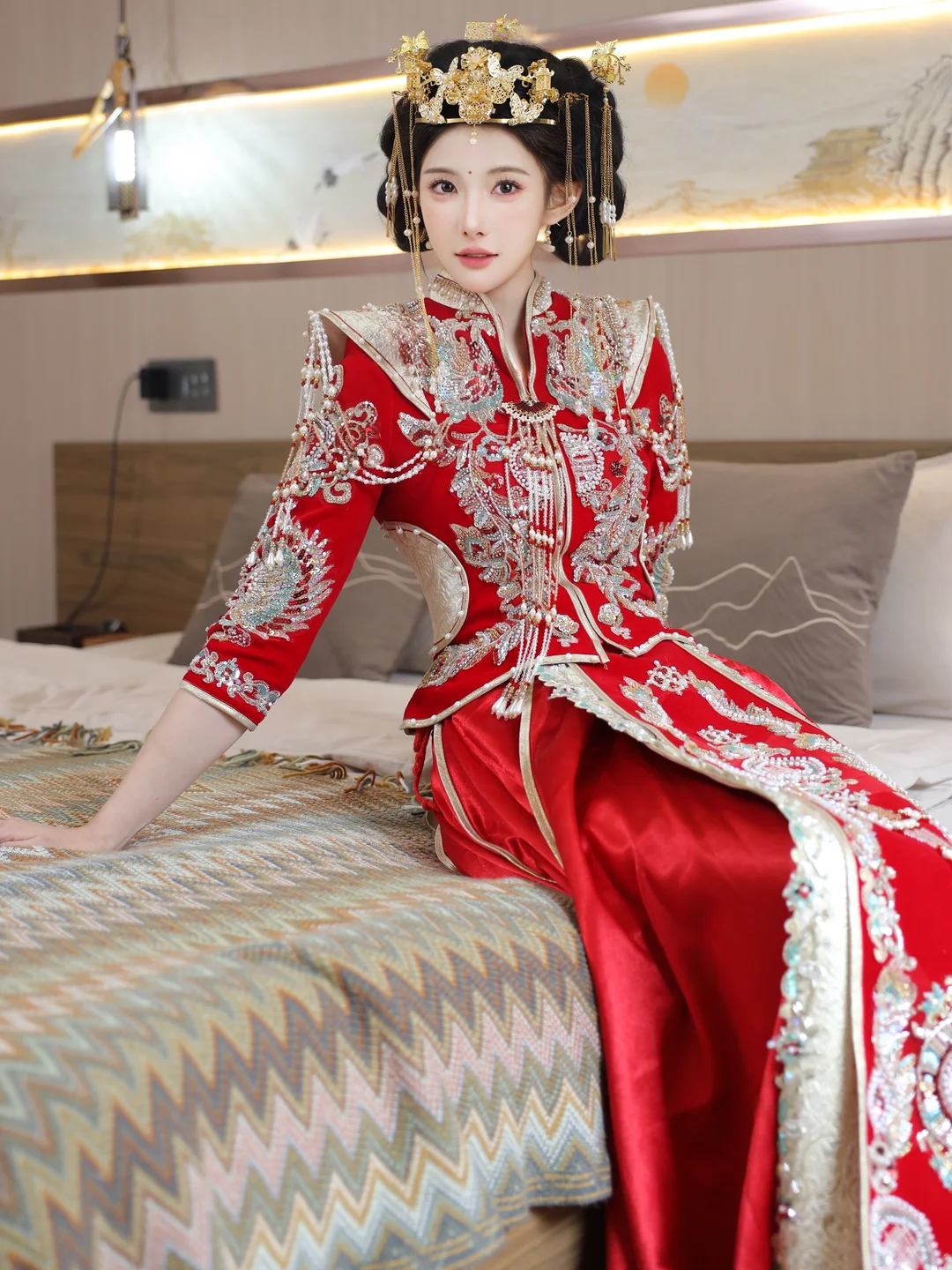 梨霜儿 - No.004 新娘红装 [113P-2.3GB] tg@simisebaisi 【丝足阁】008.webp